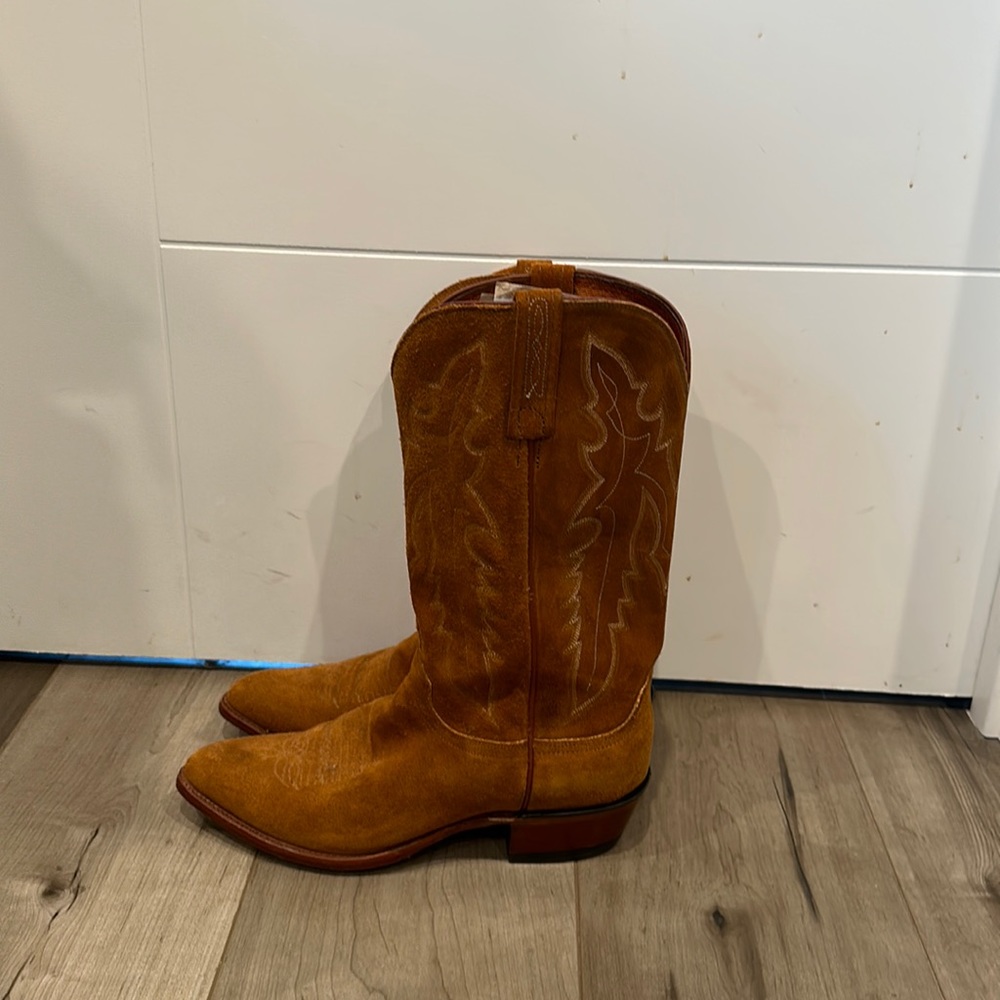 Lucchese Suede Men’s Cowboy Boots